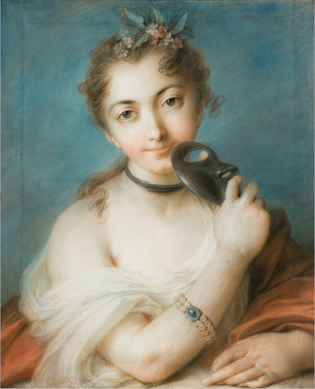 Rosalba Carriera, Portrait of a Woman with Mask, Fondazione Cariplo