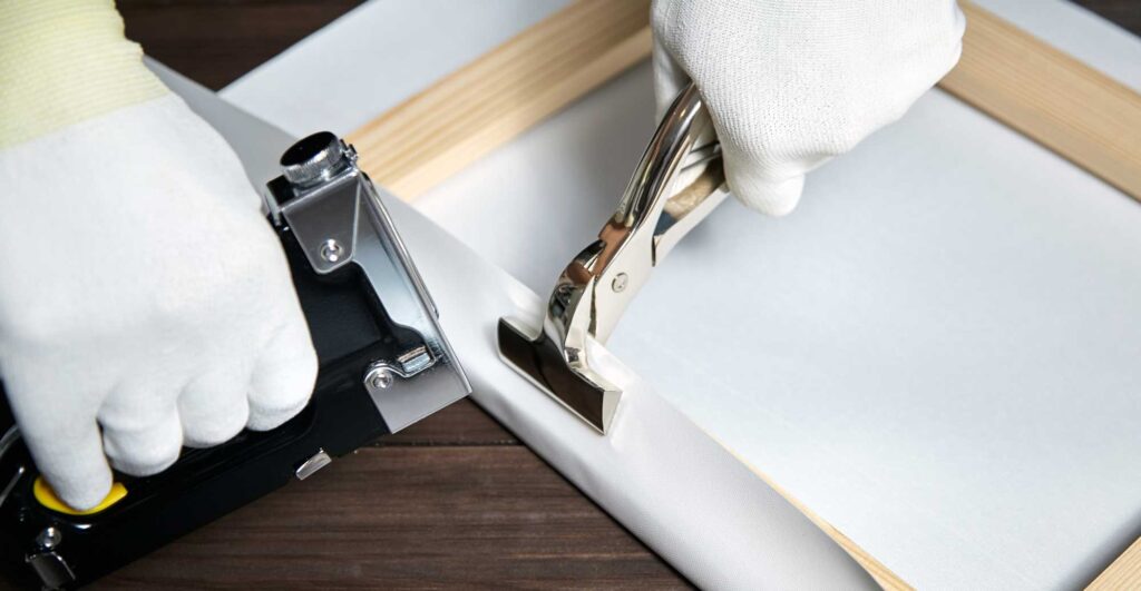 Canvas stretching technique
