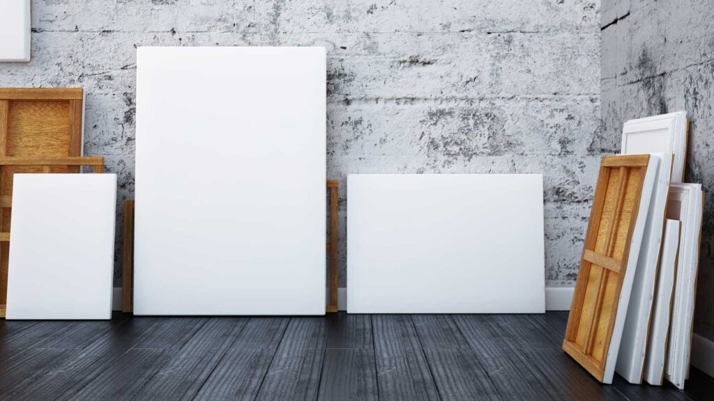Commercially primed canvases